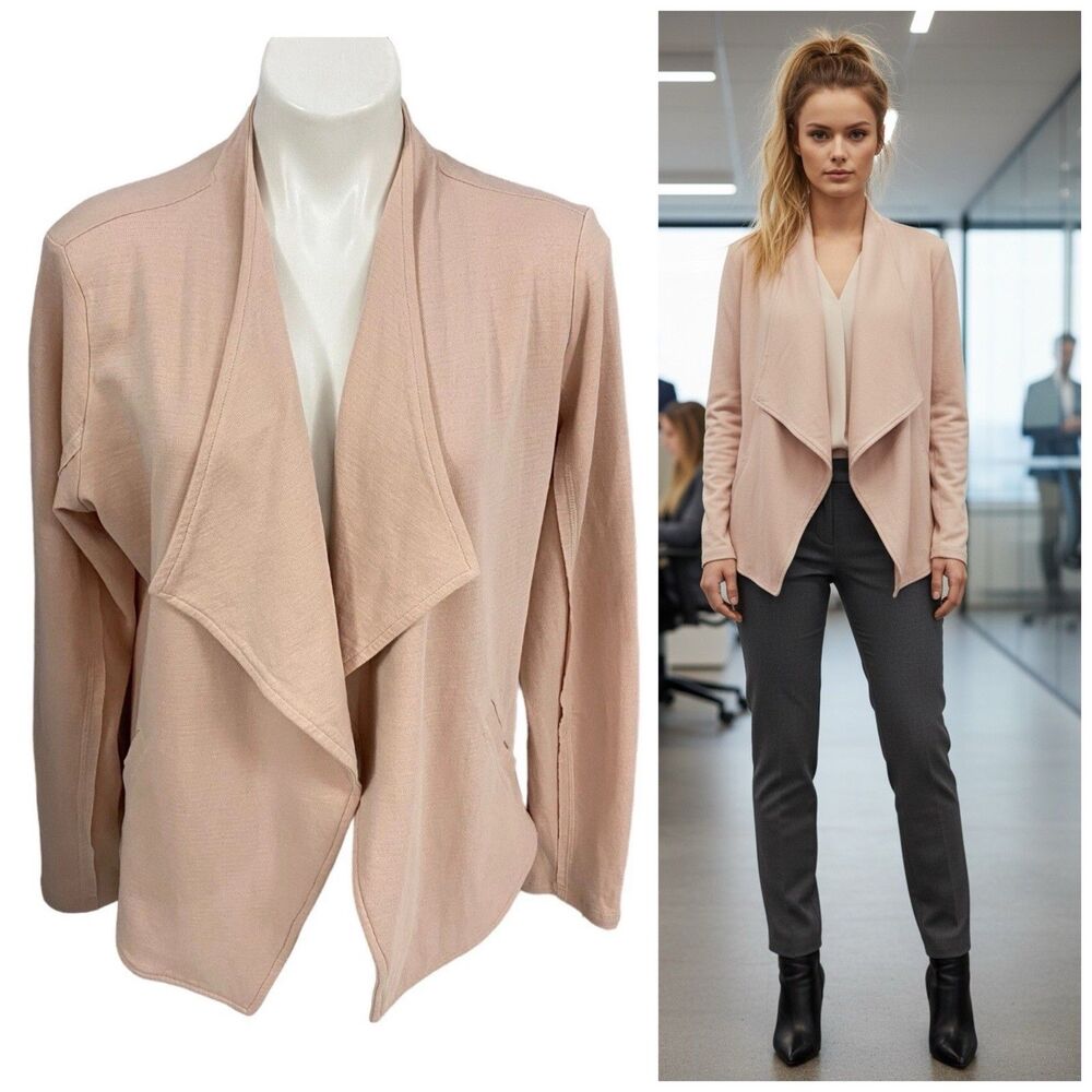 Caslon Blazer Womens XL Orange Peach Jacket Knit Office Casual Work Boho